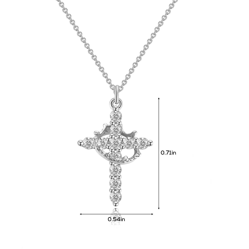 Cross and Crown Necklace - A Daily Reminder of Faith and Victory
