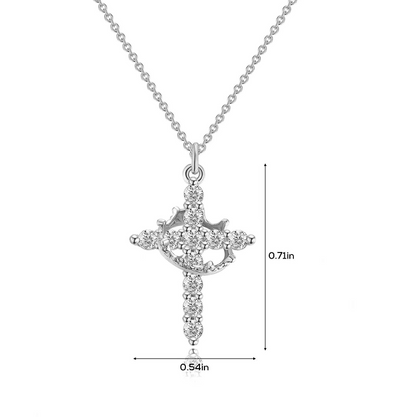 Cross and Crown Necklace - A Daily Reminder of Faith and Victory